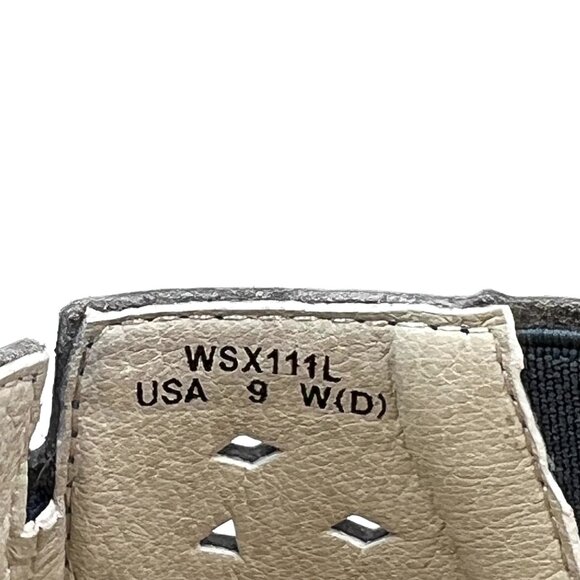 9D 9W 9 WIDE WIDTH Propet Fionna Blue Lasercut Leather Comfort Sandals Shoes - Picture 13 of 14